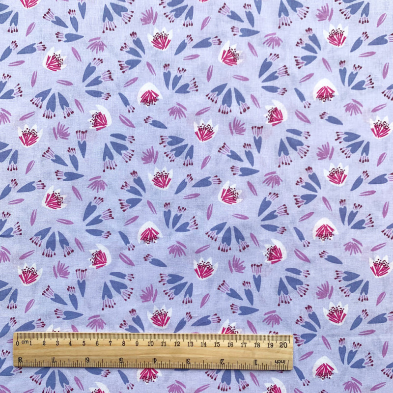 Printed Cotton WANGI Parma / Fuchsia